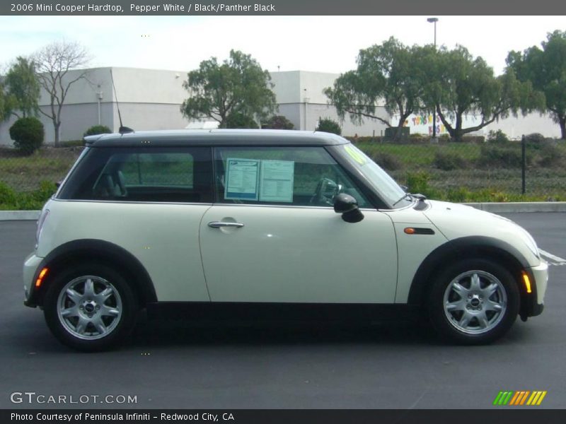 Pepper White / Black/Panther Black 2006 Mini Cooper Hardtop