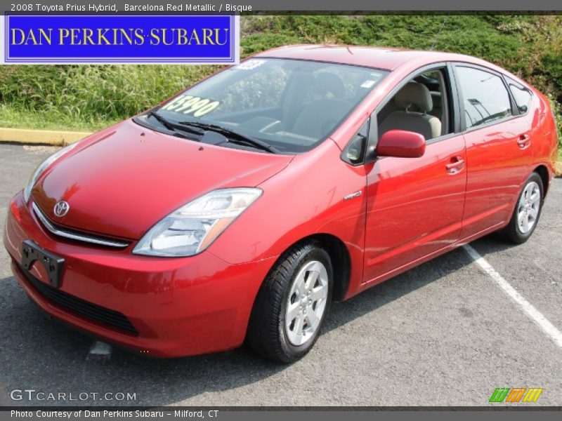 Barcelona Red Metallic / Bisque 2008 Toyota Prius Hybrid