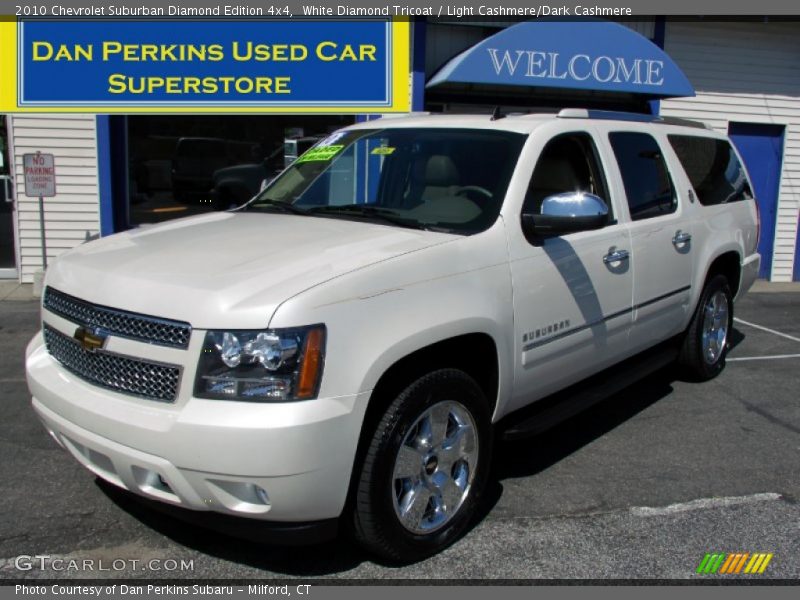 White Diamond Tricoat / Light Cashmere/Dark Cashmere 2010 Chevrolet Suburban Diamond Edition 4x4