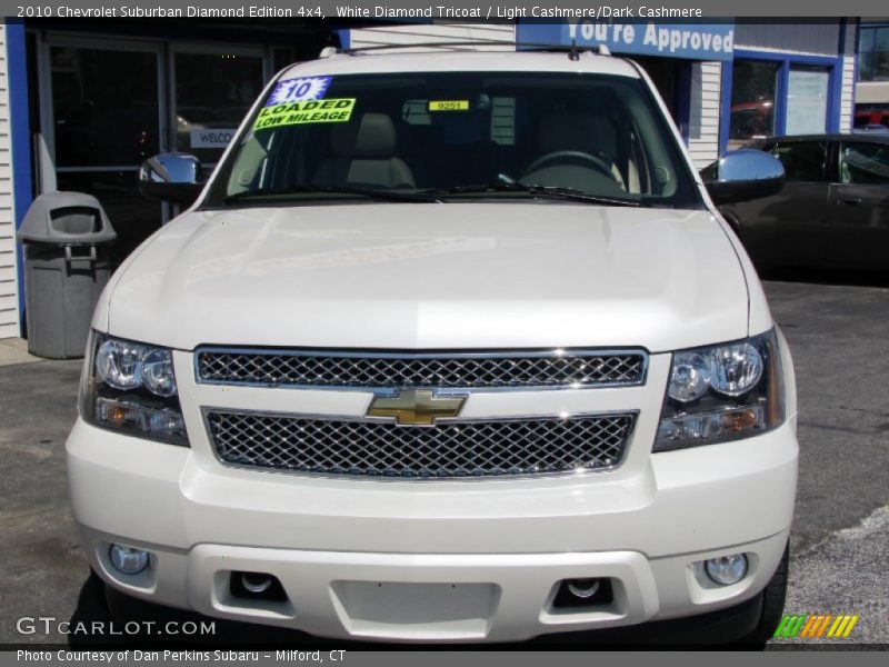 White Diamond Tricoat / Light Cashmere/Dark Cashmere 2010 Chevrolet Suburban Diamond Edition 4x4