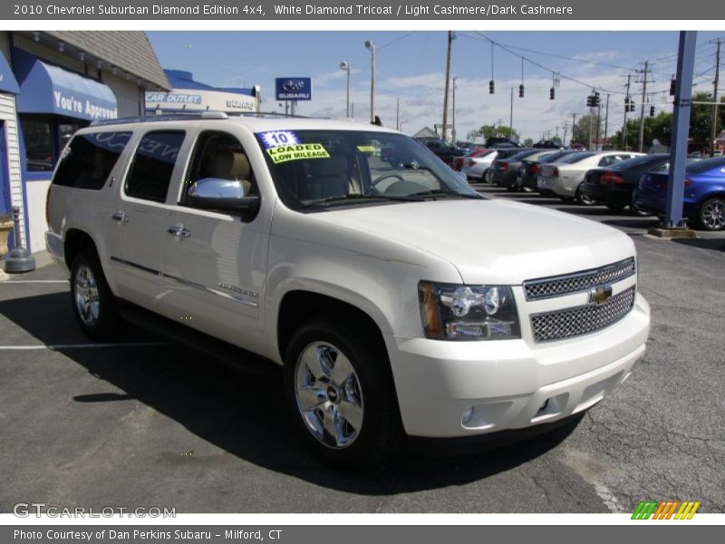 White Diamond Tricoat / Light Cashmere/Dark Cashmere 2010 Chevrolet Suburban Diamond Edition 4x4