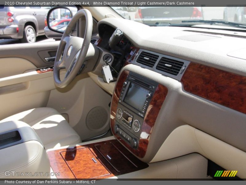White Diamond Tricoat / Light Cashmere/Dark Cashmere 2010 Chevrolet Suburban Diamond Edition 4x4