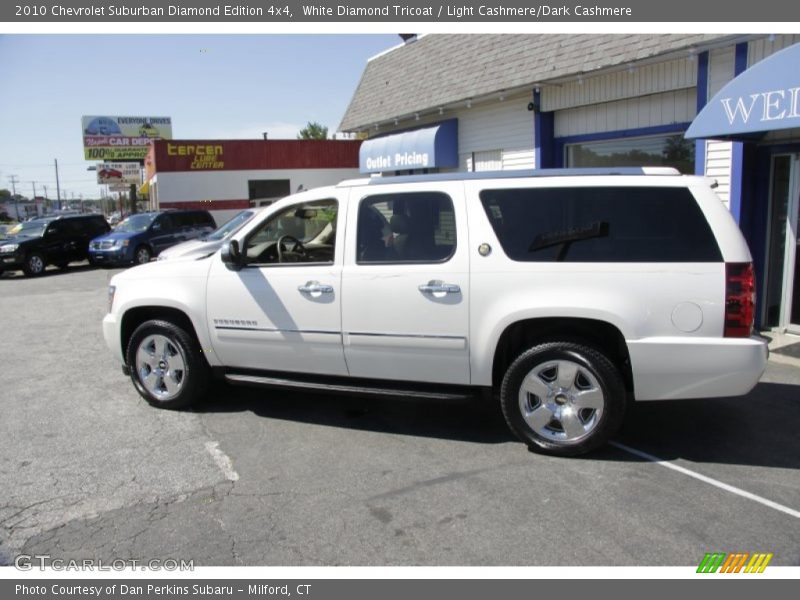 White Diamond Tricoat / Light Cashmere/Dark Cashmere 2010 Chevrolet Suburban Diamond Edition 4x4