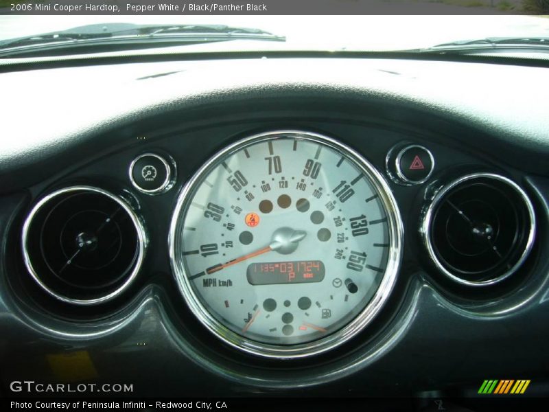 Pepper White / Black/Panther Black 2006 Mini Cooper Hardtop