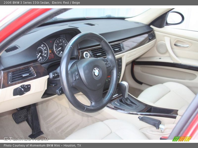Electric Red / Beige 2006 BMW 3 Series 330i Sedan