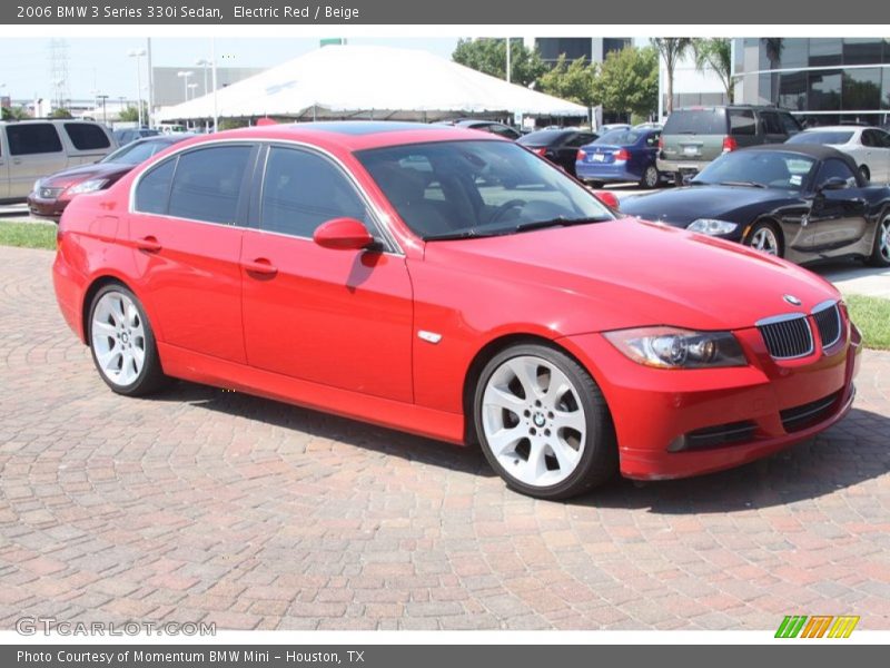 Electric Red / Beige 2006 BMW 3 Series 330i Sedan