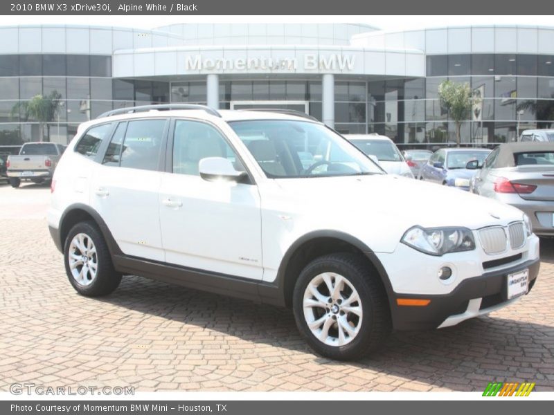 Alpine White / Black 2010 BMW X3 xDrive30i