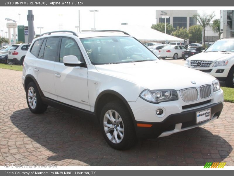 Alpine White / Black 2010 BMW X3 xDrive30i