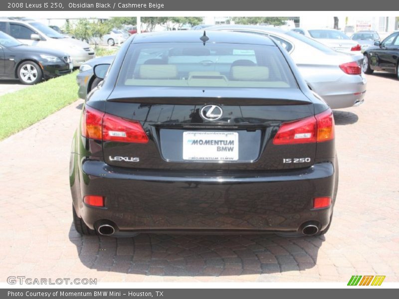 Obsidian Black / Cashmere Beige 2008 Lexus IS 250