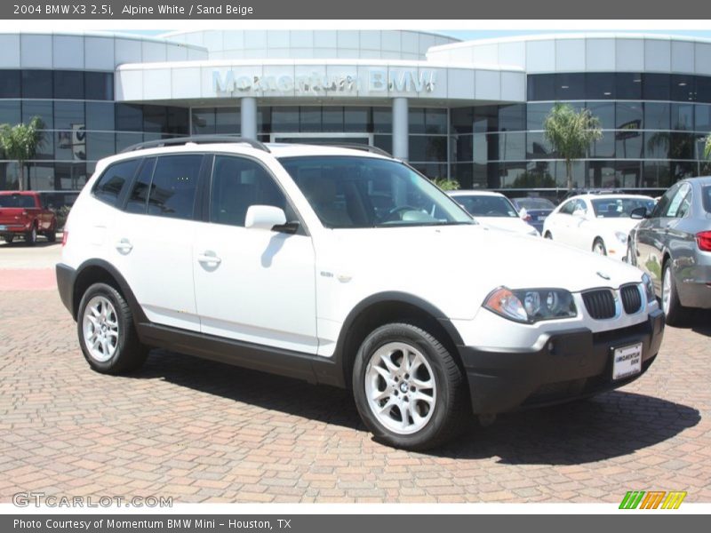 Alpine White / Sand Beige 2004 BMW X3 2.5i