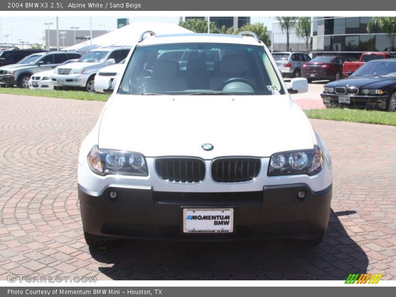 Alpine White / Sand Beige 2004 BMW X3 2.5i