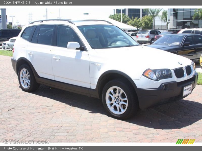 Alpine White / Sand Beige 2004 BMW X3 2.5i