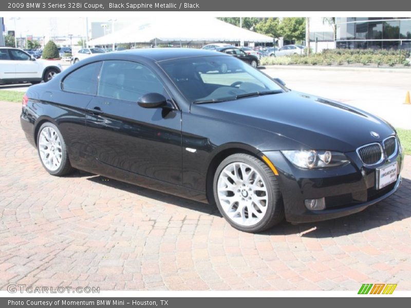 Black Sapphire Metallic / Black 2009 BMW 3 Series 328i Coupe