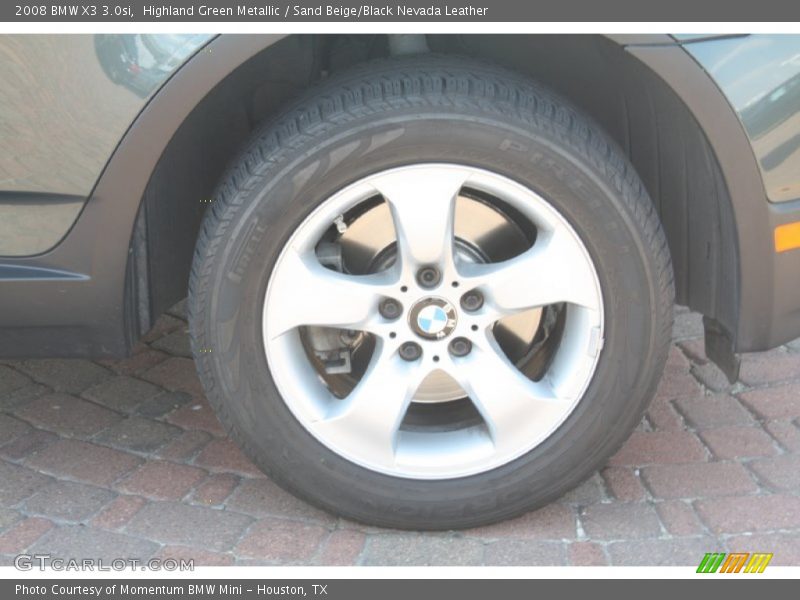 Highland Green Metallic / Sand Beige/Black Nevada Leather 2008 BMW X3 3.0si