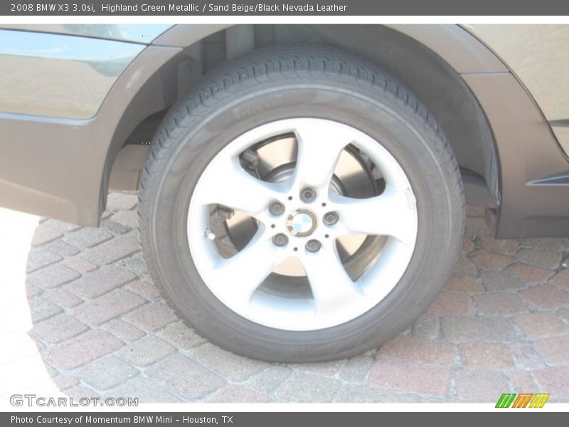 Highland Green Metallic / Sand Beige/Black Nevada Leather 2008 BMW X3 3.0si