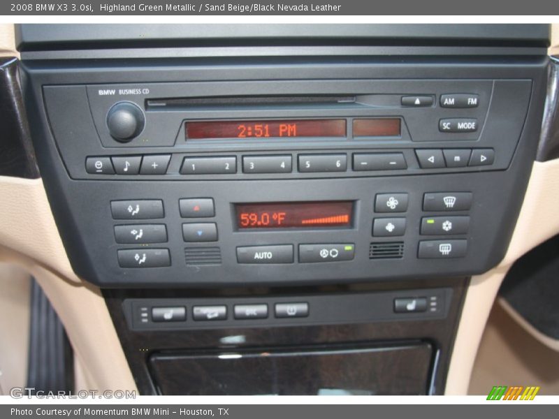 Highland Green Metallic / Sand Beige/Black Nevada Leather 2008 BMW X3 3.0si