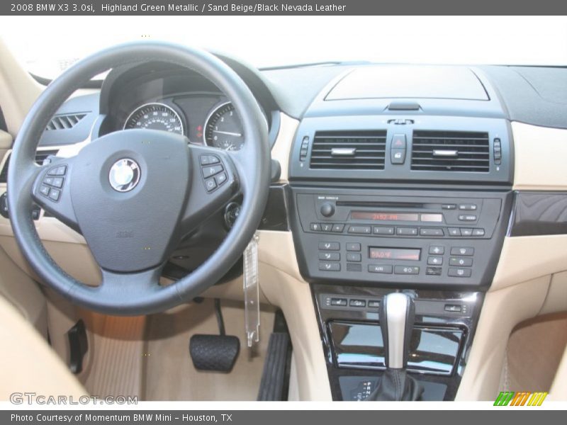 Highland Green Metallic / Sand Beige/Black Nevada Leather 2008 BMW X3 3.0si