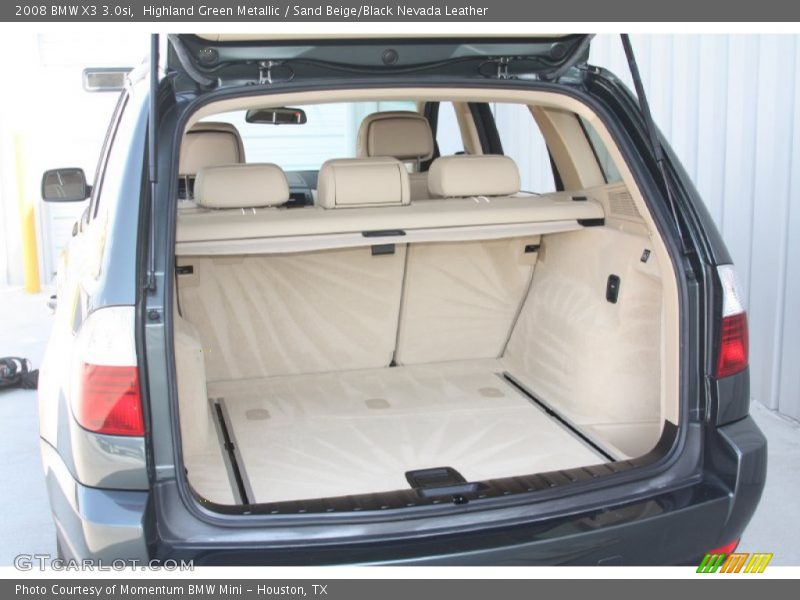 Highland Green Metallic / Sand Beige/Black Nevada Leather 2008 BMW X3 3.0si