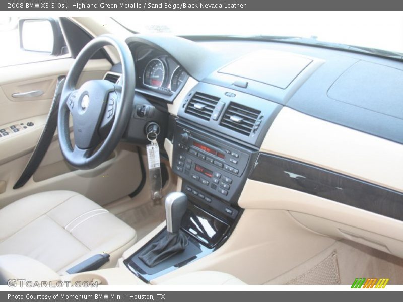 Highland Green Metallic / Sand Beige/Black Nevada Leather 2008 BMW X3 3.0si