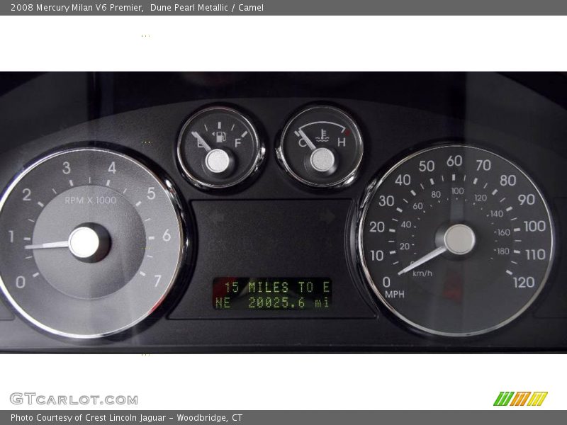 Dune Pearl Metallic / Camel 2008 Mercury Milan V6 Premier