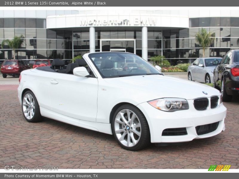 Alpine White / Black 2012 BMW 1 Series 135i Convertible