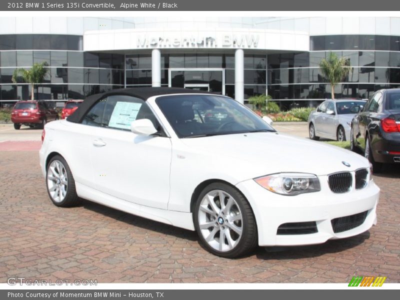 Alpine White / Black 2012 BMW 1 Series 135i Convertible