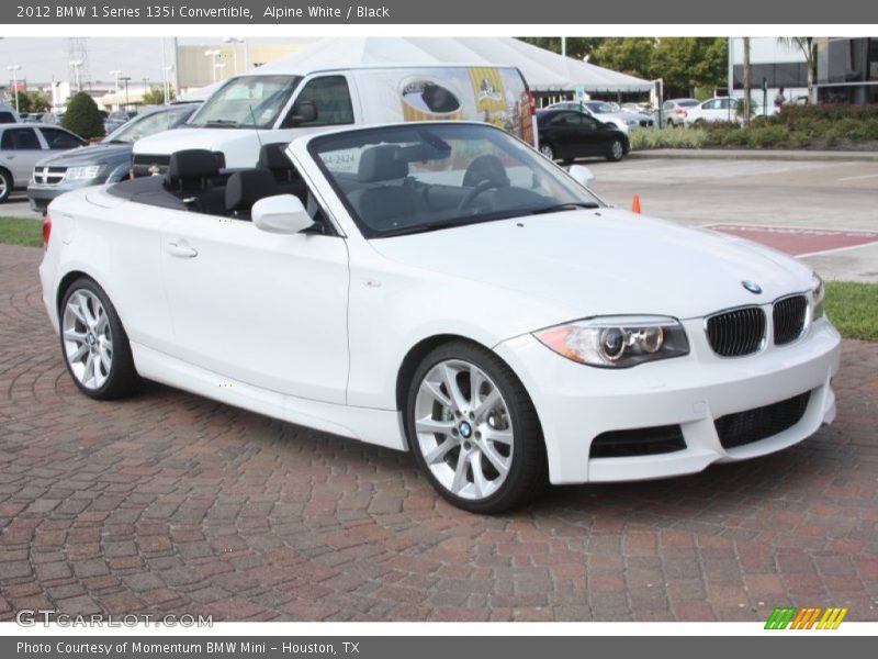 Alpine White / Black 2012 BMW 1 Series 135i Convertible