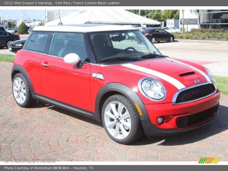 Chili Red / Punch Carbon Black Leather 2012 Mini Cooper S Hardtop