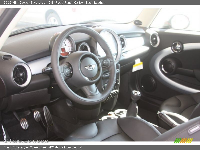 Chili Red / Punch Carbon Black Leather 2012 Mini Cooper S Hardtop
