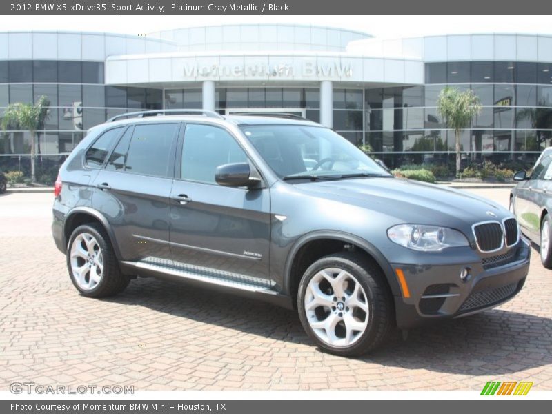 Platinum Gray Metallic / Black 2012 BMW X5 xDrive35i Sport Activity