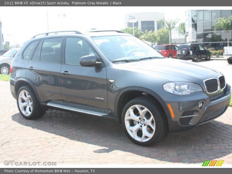 Platinum Gray Metallic / Black 2012 BMW X5 xDrive35i Sport Activity