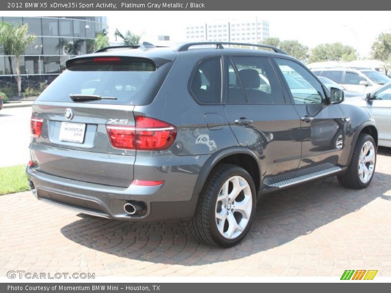 Platinum Gray Metallic / Black 2012 BMW X5 xDrive35i Sport Activity