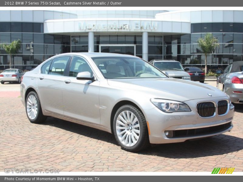 Cashmere Silver Metallic / Oyster 2012 BMW 7 Series 750i Sedan