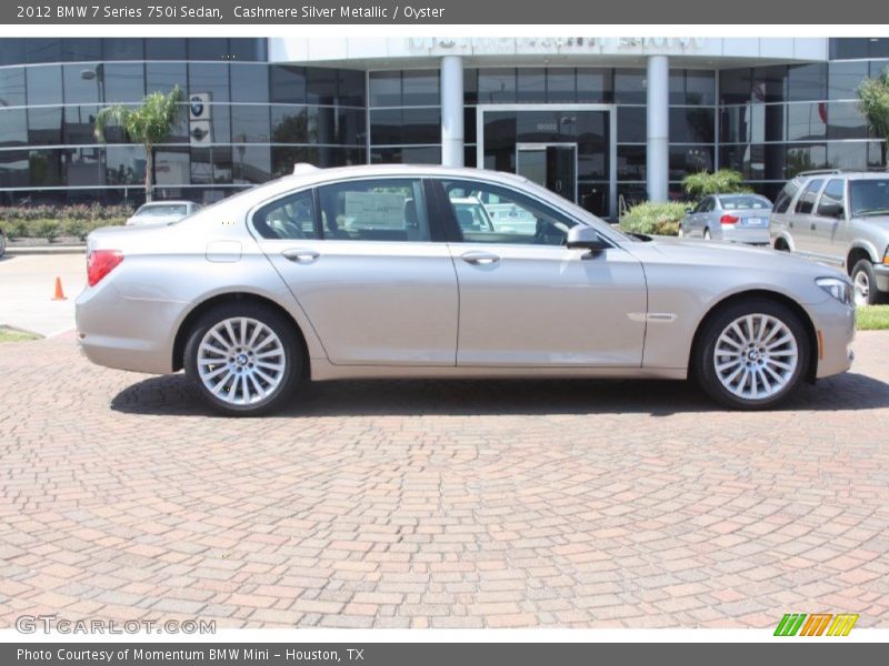 Cashmere Silver Metallic / Oyster 2012 BMW 7 Series 750i Sedan