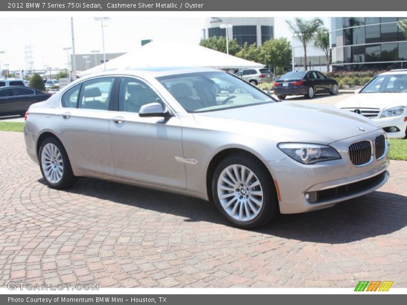 Cashmere Silver Metallic / Oyster 2012 BMW 7 Series 750i Sedan