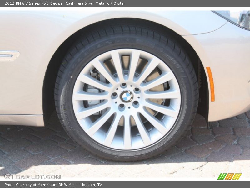 Cashmere Silver Metallic / Oyster 2012 BMW 7 Series 750i Sedan