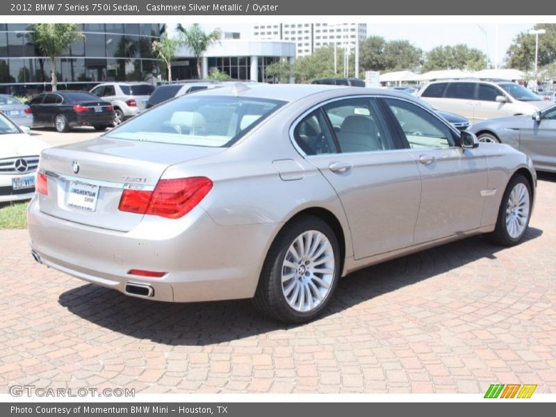 Cashmere Silver Metallic / Oyster 2012 BMW 7 Series 750i Sedan
