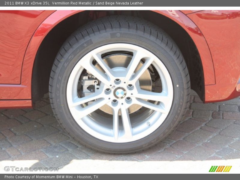 Vermillion Red Metallic / Sand Beige Nevada Leather 2011 BMW X3 xDrive 35i