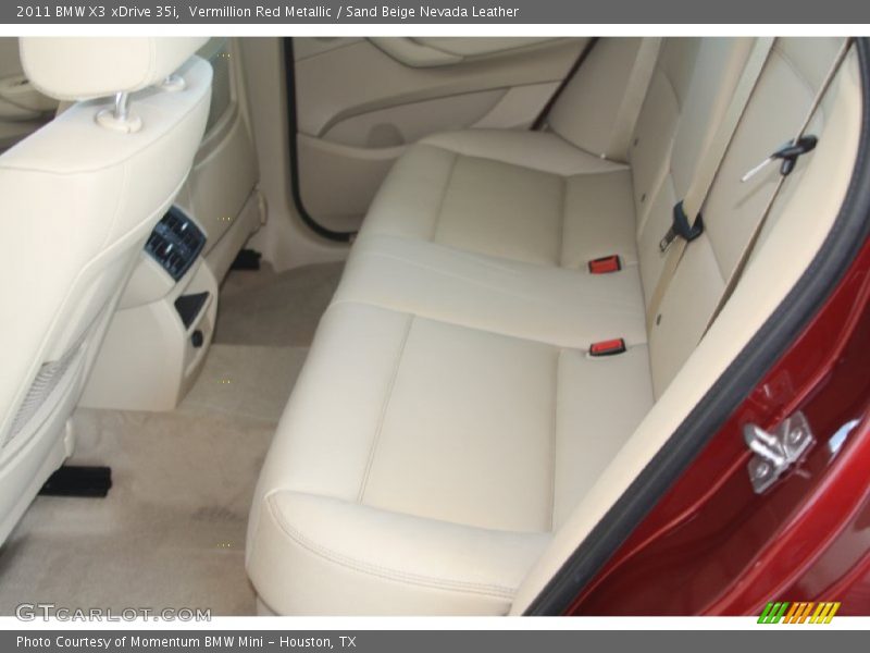 Vermillion Red Metallic / Sand Beige Nevada Leather 2011 BMW X3 xDrive 35i
