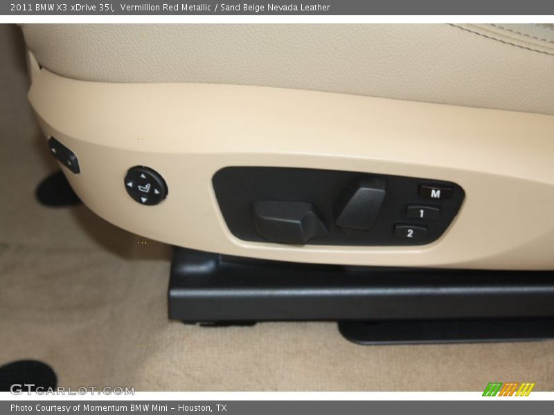 Vermillion Red Metallic / Sand Beige Nevada Leather 2011 BMW X3 xDrive 35i