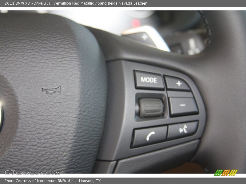 Vermillion Red Metallic / Sand Beige Nevada Leather 2011 BMW X3 xDrive 35i