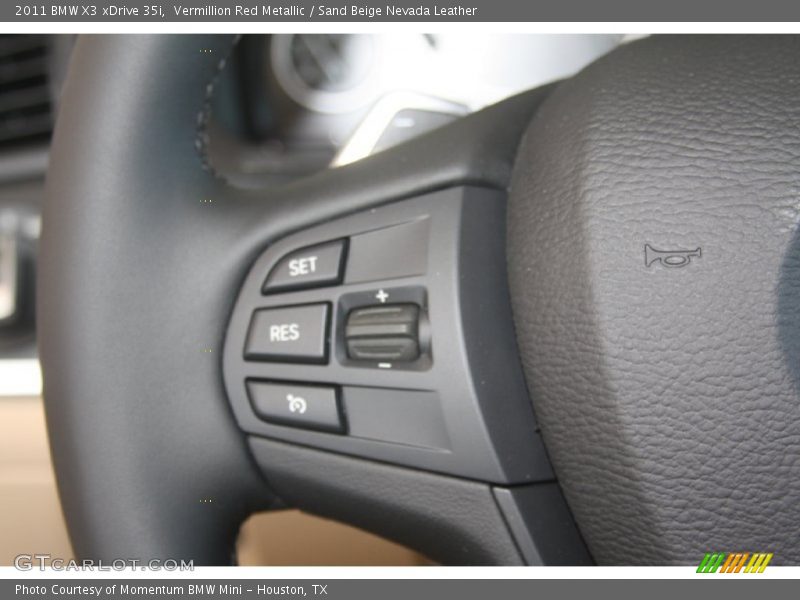 Vermillion Red Metallic / Sand Beige Nevada Leather 2011 BMW X3 xDrive 35i