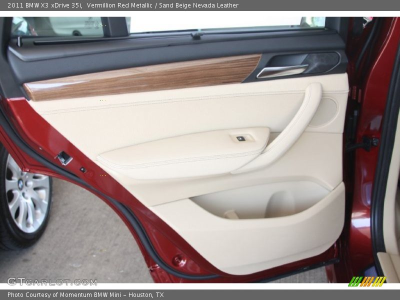 Vermillion Red Metallic / Sand Beige Nevada Leather 2011 BMW X3 xDrive 35i