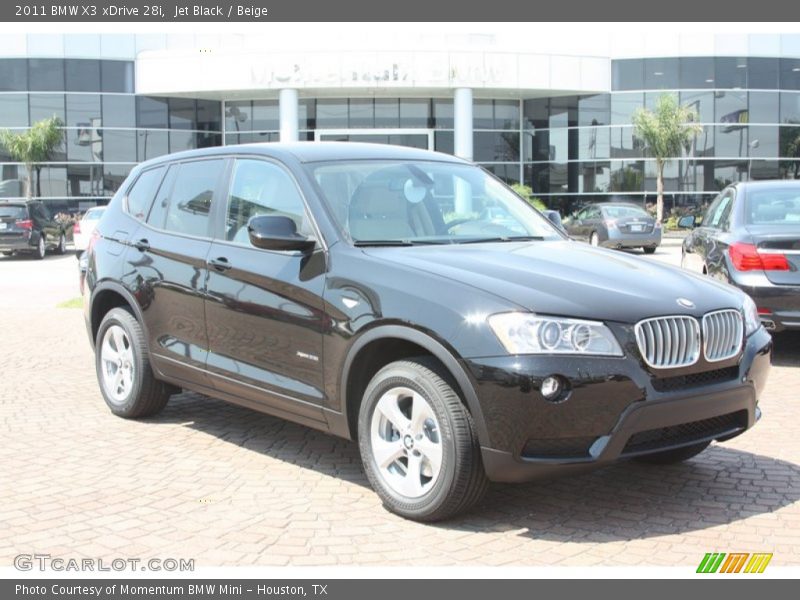Jet Black / Beige 2011 BMW X3 xDrive 28i