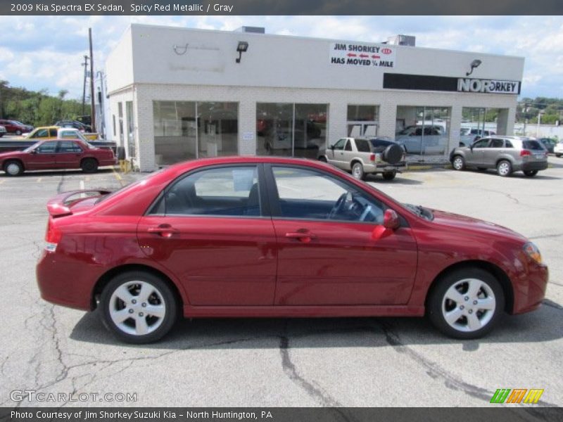 Spicy Red Metallic / Gray 2009 Kia Spectra EX Sedan