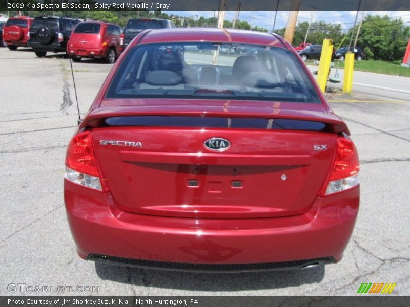 Spicy Red Metallic / Gray 2009 Kia Spectra EX Sedan