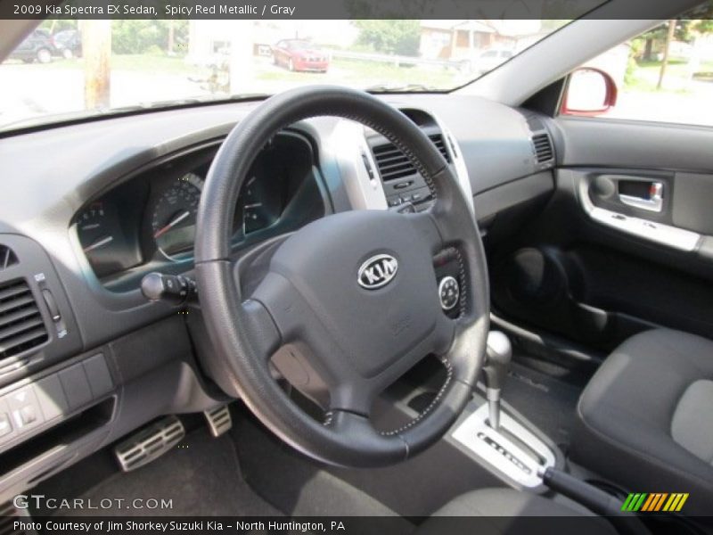 Spicy Red Metallic / Gray 2009 Kia Spectra EX Sedan