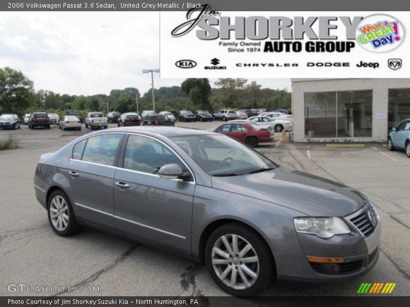United Grey Metallic / Black 2006 Volkswagen Passat 3.6 Sedan