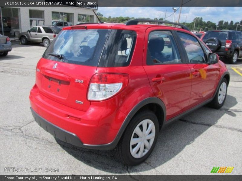 Vivid Red / Black 2010 Suzuki SX4 Crossover AWD