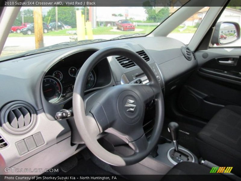 Vivid Red / Black 2010 Suzuki SX4 Crossover AWD